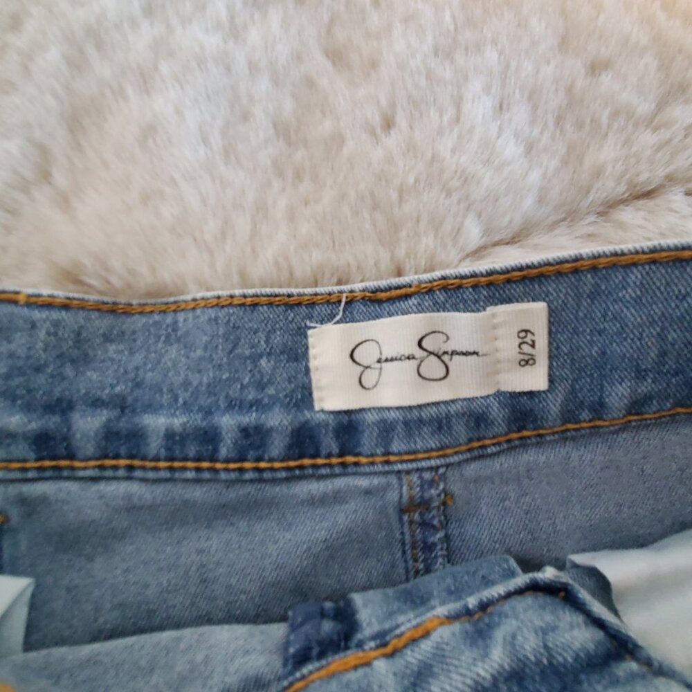 Jessica Simpson Light Blue Denim A-Line Skirt - Picture 5 of 7